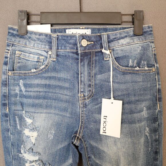Tricot Women's Distressed Jeans Juniors Size 3/26 NWT - Picture 2 of 11